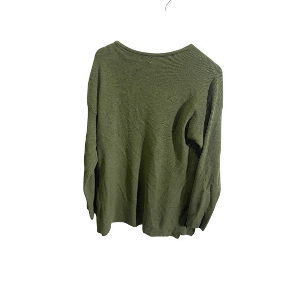 Ingrid+Isabel Isabel Maternity Olive Green V-Neck Sweater Size L - Picture 4 of 4